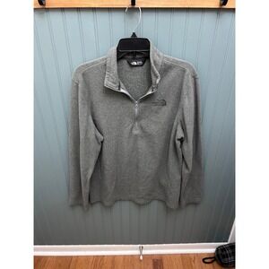 The North Face Mens Gray Quarter Zip Pullover Fleece Jacket Sweater‎ Medium